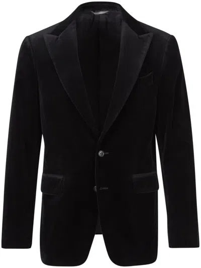 Canali Velvet Blazer In Black