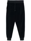 Canali Velvet Track Pants In Blue