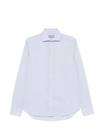 Canali Vertical-stripe Long-sleeve Shirt In Multi
