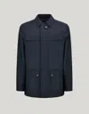 Canali Veste De Campagne  Nuvola Maestrale En Tissu Technique Bleu In Blue
