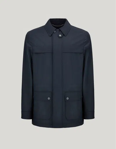 Canali Veste De Campagne  Nuvola Maestrale En Tissu Technique Bleu In Blue