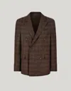 Canali Veste En Mélange De Laine Marron In Brown