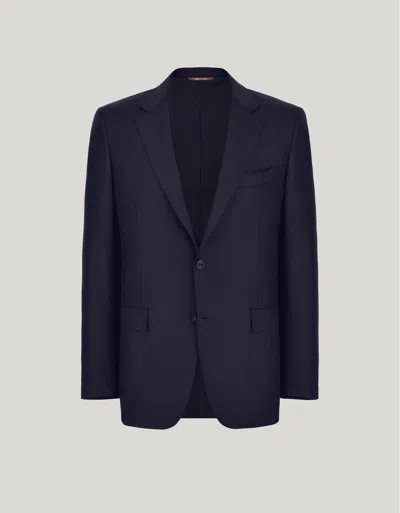 Canali Veste En Pure Laine 150's Bleu Marine In Blue