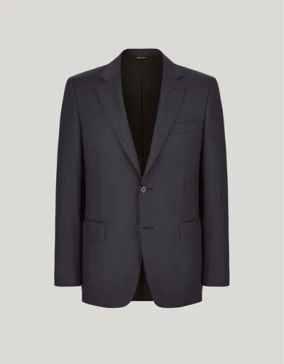Canali Veste En Pure Laine 150's Gris Anthracite In Blue