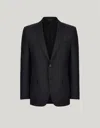 Canali Veste En Pure Laine 150's Noir In Black