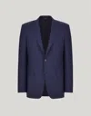 Canali Veste En Pure Laine Travel Blu In Blue