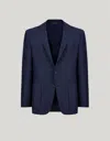 Canali Veste Kei Bleue En Laine, Soie Et Lin In Blue