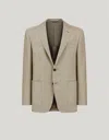 Canali Veste Kei En Laine, Soie Et Lin Beige In Neutral