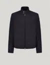 Canali Veste Matelassée En Tissu Technique Bleu In Blue