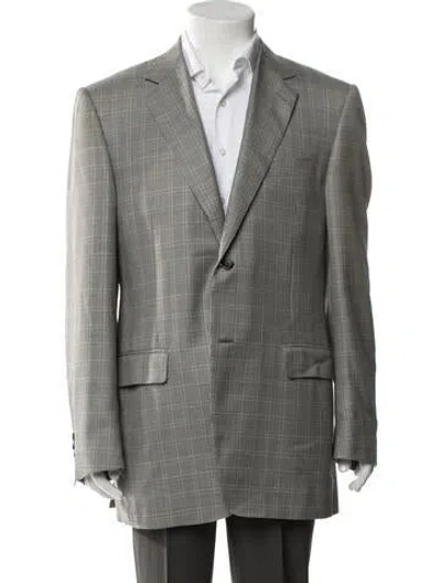 Pre-owned Canali Vintage Wool Blazer In Gray