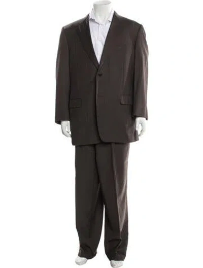 Pre-owned Canali Vintage Wool Two-piece Blazer In Gray