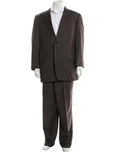 Pre-owned Canali Vintage Wool Two-piece Blazer In Grey