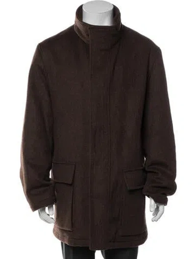 Pre-owned Canali Virgin Wool Jacket In Brown
