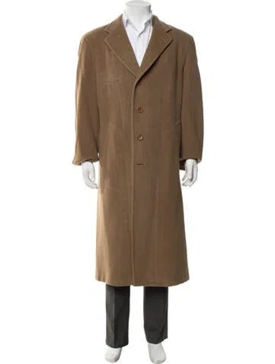 Pre-owned Canali Virgin Wool Overcoat In Neutrals