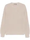 Canali Waffle-knit Sweater In Neutrals