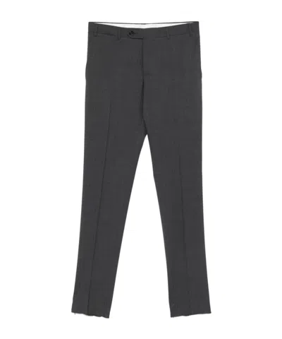 Canali Waistband Loop Casual Pants In Black