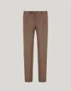 Canali Walnut Stretch Wool Regular-fit Pants In Brown