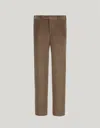 Canali Walnut Stretch Cotton And Cashmere Velvet Pants - Exclusive In Brown