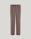 Canali Walnut Stretch Wool Regular-fit Pants In Brown