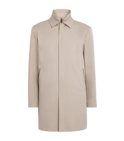 Canali Water-resistant Insert Car Coat In Brown