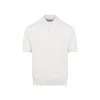 Canali Short-sleeved Cotton And Silk Regular Fit Polo Shirt In White