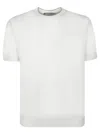 Canali White Cotton T-shirt In White
