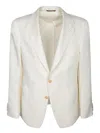 Canali White Linen Jacket In White