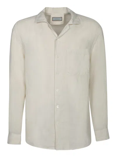 Canali White Linen Shirt