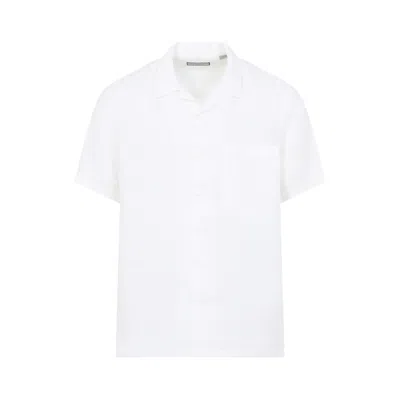 Canali White Linen Shirt