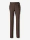 Canali Wide-leg Trousers In Brown