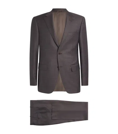 Canali Wool 2-piece Suit In Brown