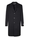 CANALI WOOL AND CASHMERE BLACK COAT