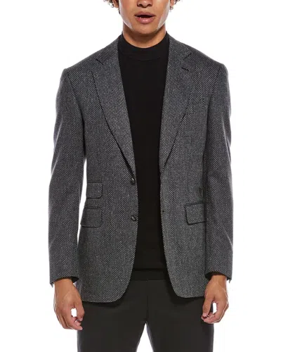 Canali Wool & Cashmere-blend Blazer In Gray