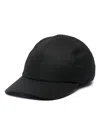 Canali Wool Baseball Cap In Black