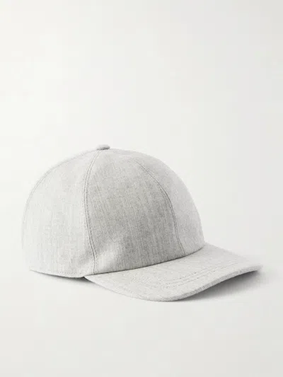 Canali Wool Baseball Cap In Gray