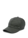 Canali Wool Baseball Cap In Green