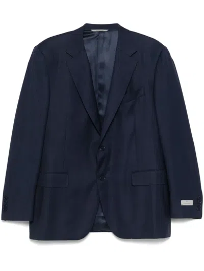 Canali Wool Blazer In Blue