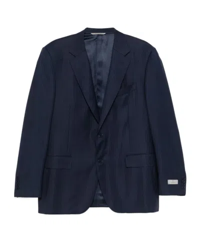 Canali Wool Blazer In Blue