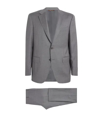 Canali Wool Blazer In Gray