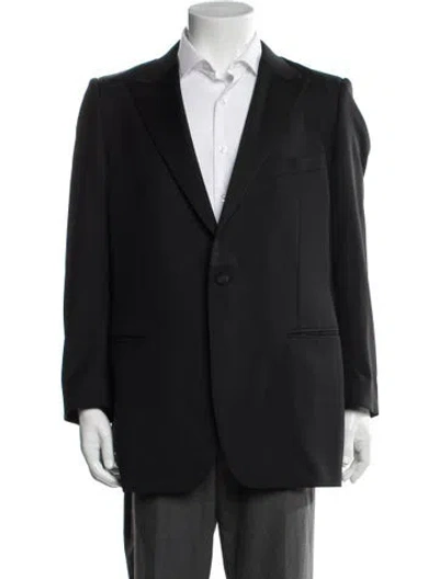 Pre-owned Canali Wool Blazer In Black