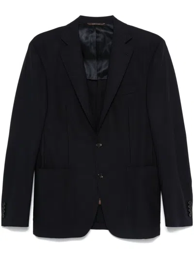 Canali Wool Blazer In Blue