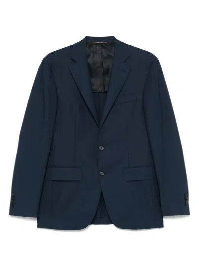 Canali Wool Blazer In Blue
