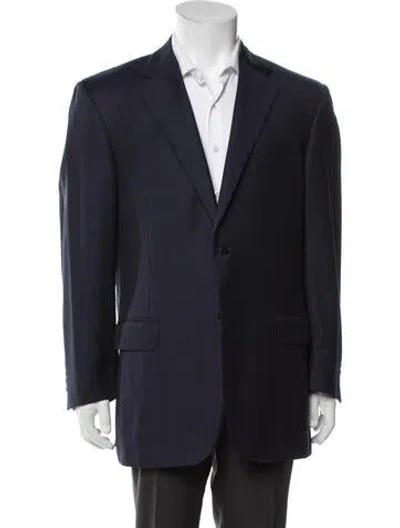 Pre-owned Canali Wool Blazer In Blue