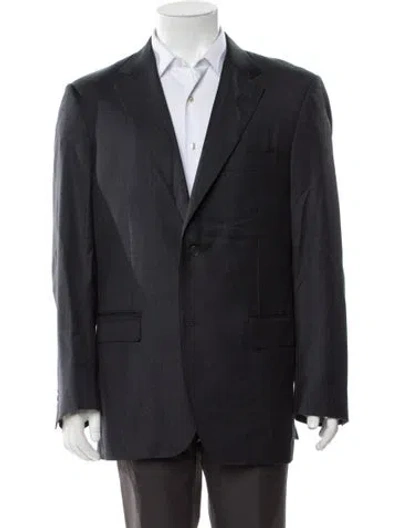 Pre-owned Canali Wool Blazer In Blue