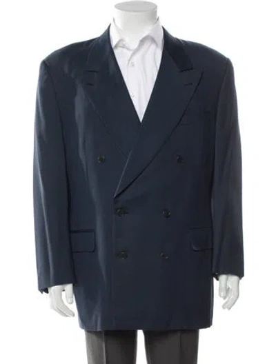 Pre-owned Canali Wool Blazer In Blue