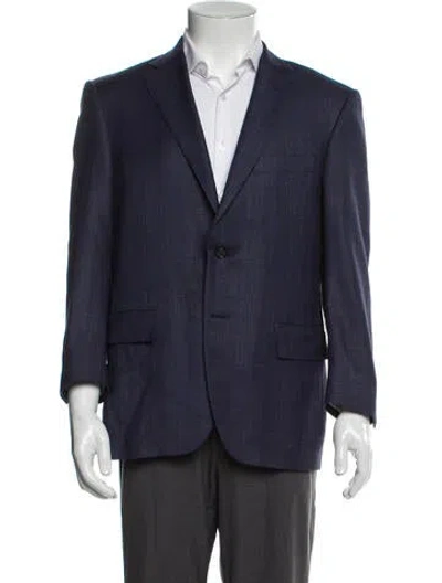 Pre-owned Canali Wool Blazer In Blue