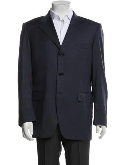 Pre-owned Canali Wool Blazer In Blue