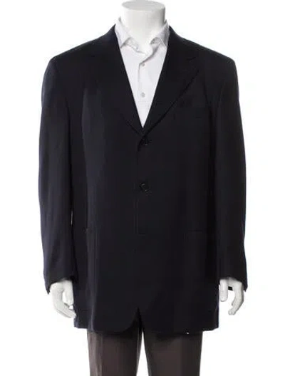 Pre-owned Canali Wool Blazer In Blue