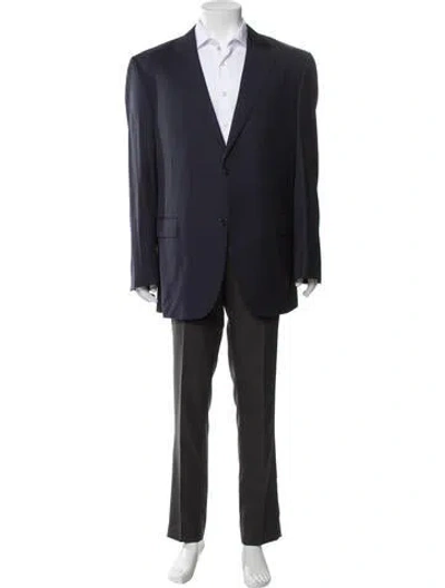 Pre-owned Canali Wool Blazer In Blue