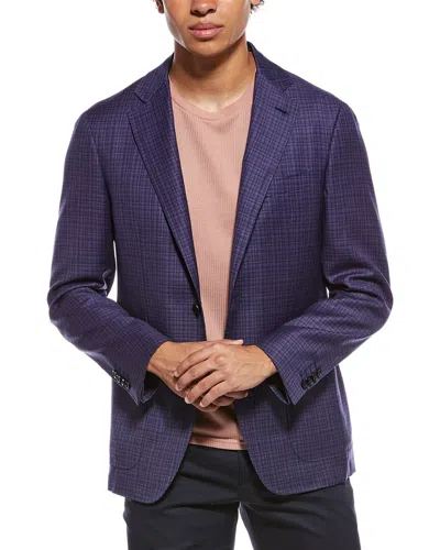 Canali Wool Blazer In Blue